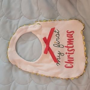 My first Christmas baby bib